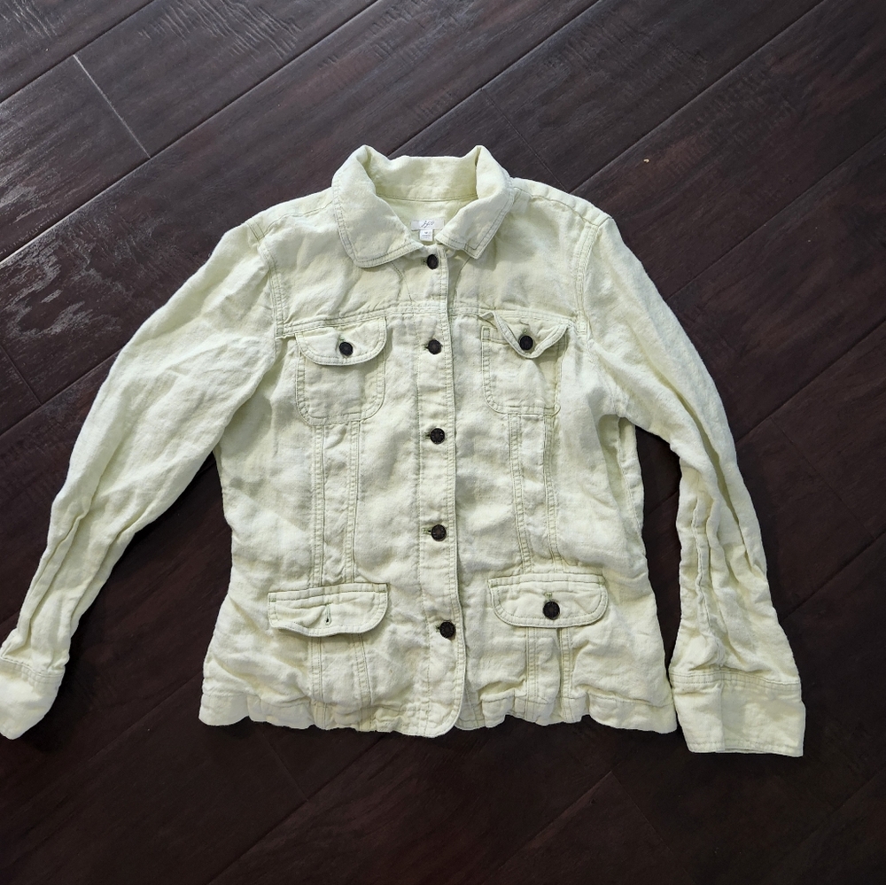 J. Jill Lime Green Jean Jacket